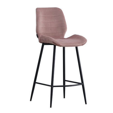 Velvet bar stool Toby Pink Velvet bar stool Toby Pink