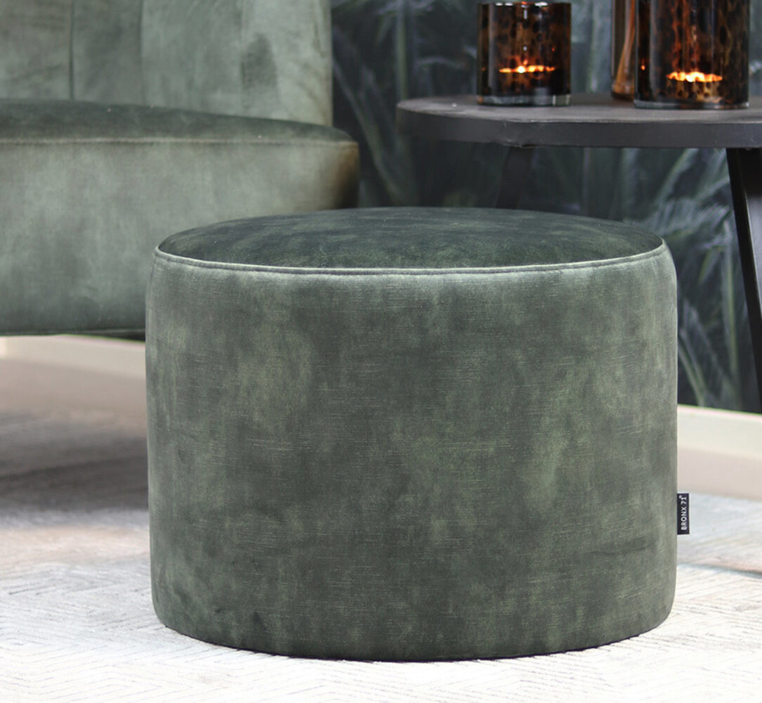 Velvet Poof Anna Dark Green Velvet Poof Anna Dark Green