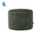 Velvet Poof Anna  Dark Green