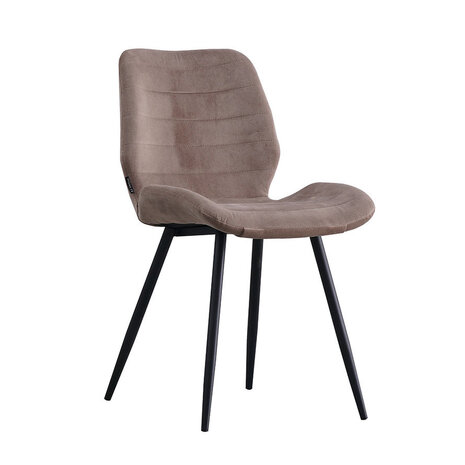 Bronx71 Velvet dining chair Toby Taupe