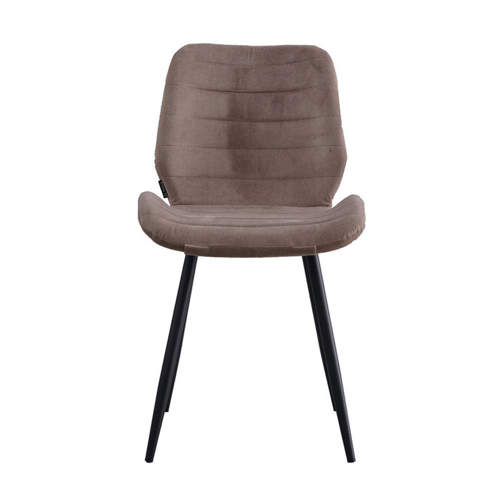 Bronx71 Velvet dining chair Toby Taupe