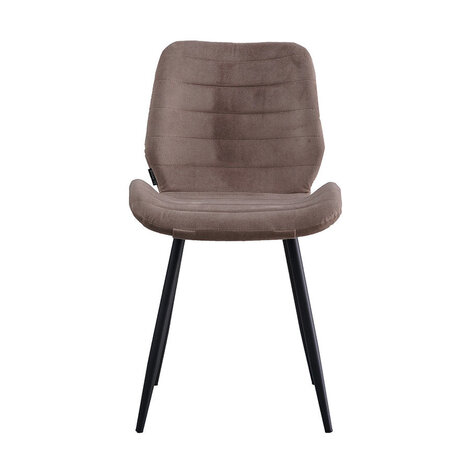 Bronx71 Velvet dining chair Toby Taupe