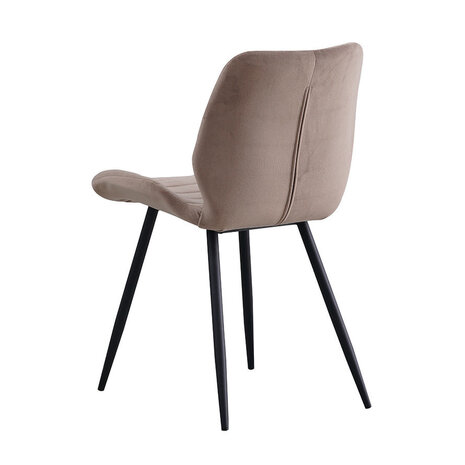 Bronx71 Velvet dining chair Toby Taupe