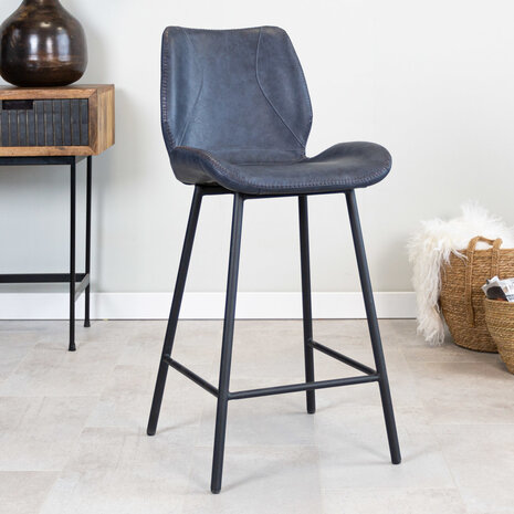 Industrial Barstool Barron Blue Industrial Barstool Barron Blue