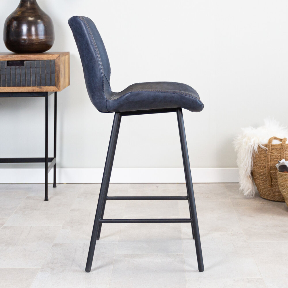 Industrial Barstool Barron Blue Industrial Barstool Barron Blue