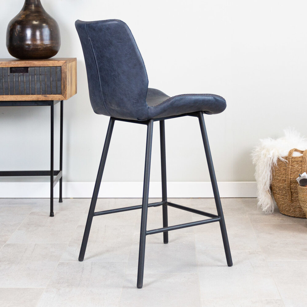 Industrial Barstool Barron Blue Industrial Barstool Barron Blue
