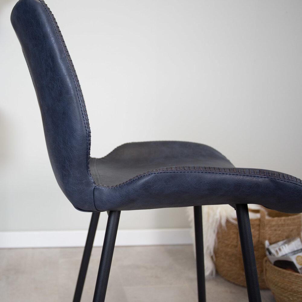 Industrial Barstool Barron Blue Industrial Barstool Barron Blue