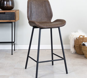 Industrial Barstool Barron Taupe Industrial Barstool Barron Taupe