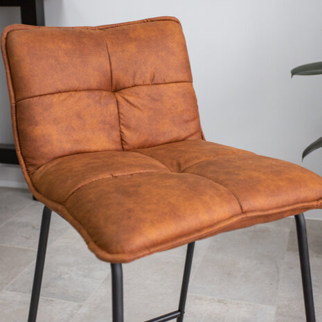 Industrial Barstool Jelle Cognac Industrial Barstool Jelle Cognac