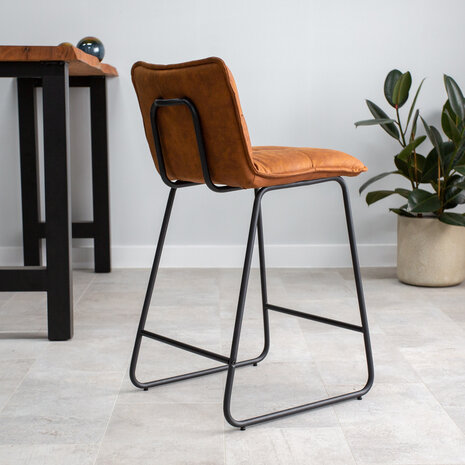 Industrial Barstool Jelle Cognac Industrial Barstool Jelle Cognac