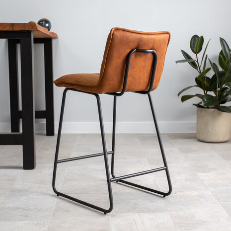 Industrial Barstool Jelle Cognac Industrial Barstool Jelle Cognac