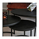 Industrial Coffee Table Set of 3 Cedric Black Industrial Coffee Table Set of 3 Cedric Black
