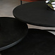 Industrial Coffee Table Set of 3 Cedric Black Industrial Coffee Table Set of 3 Cedric Black