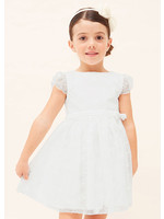 Mayoral embroidered dress white