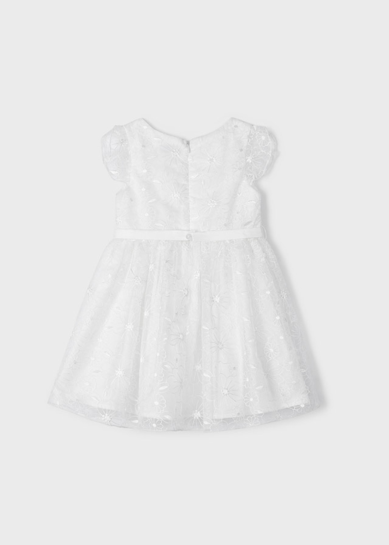 Mayoral embroidered dress white