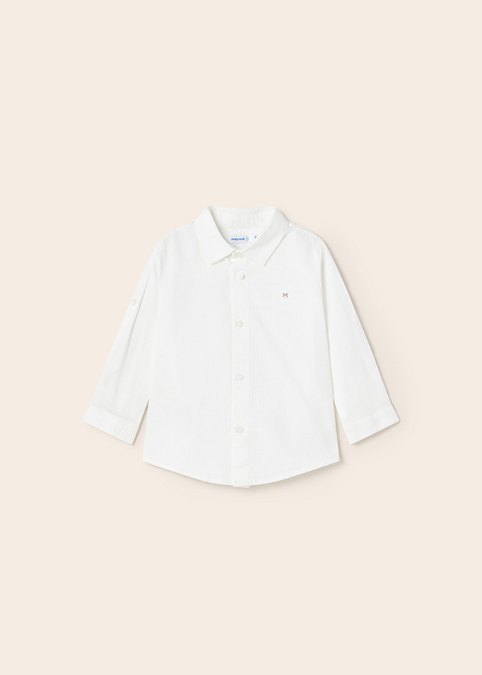 Mayoral basic linen shirt white