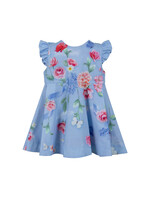 lapin house jurk bloemen blauw