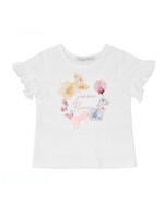 balloon chic top bloemen en kleine strik