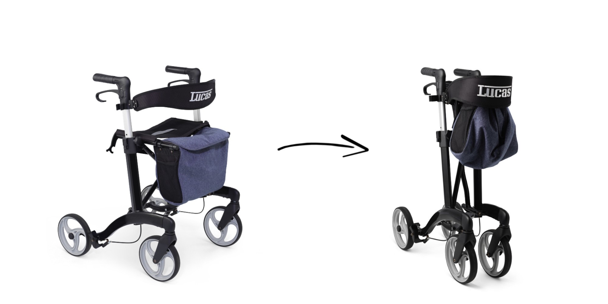 Rollator ingeklapt