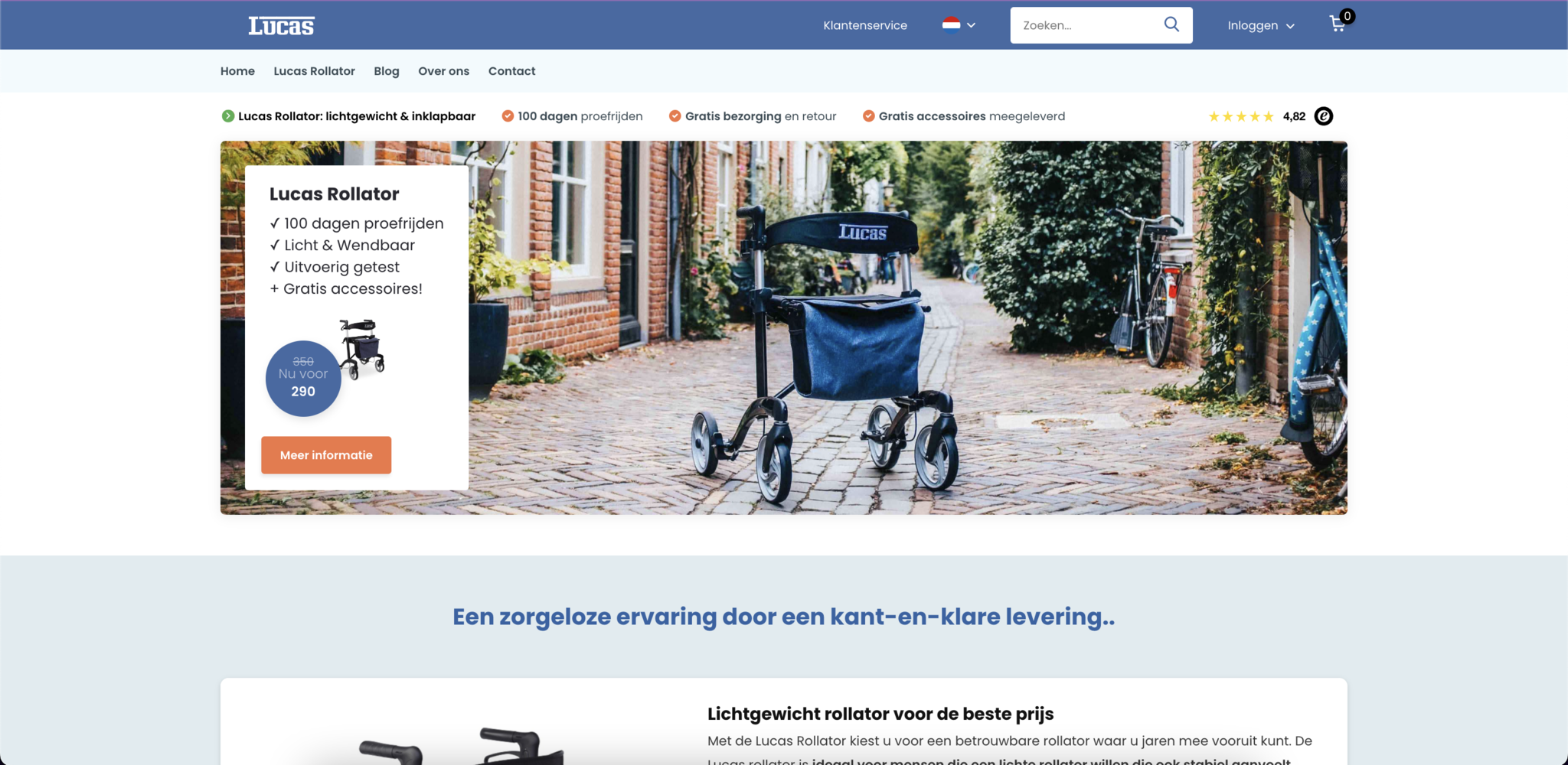 Waarom verkopen we onze rollators alleen online?