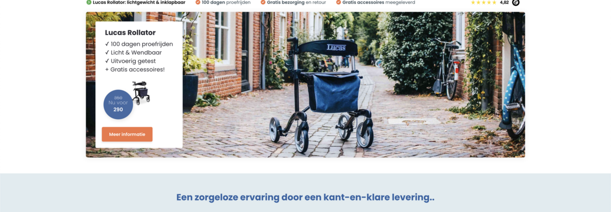 Why we sell our rollators online
