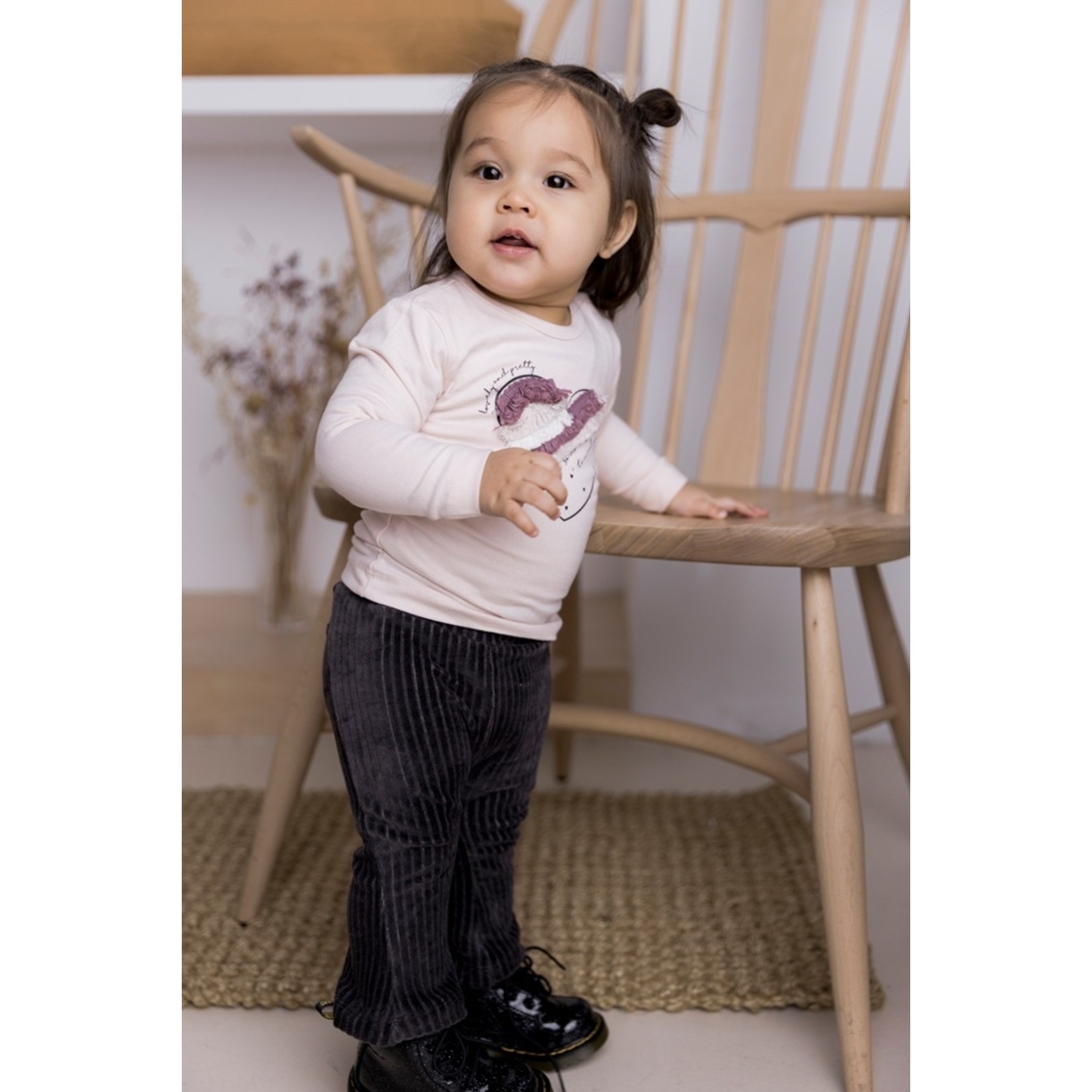 La Belle Baby Meisjes Flared Pants Rib 