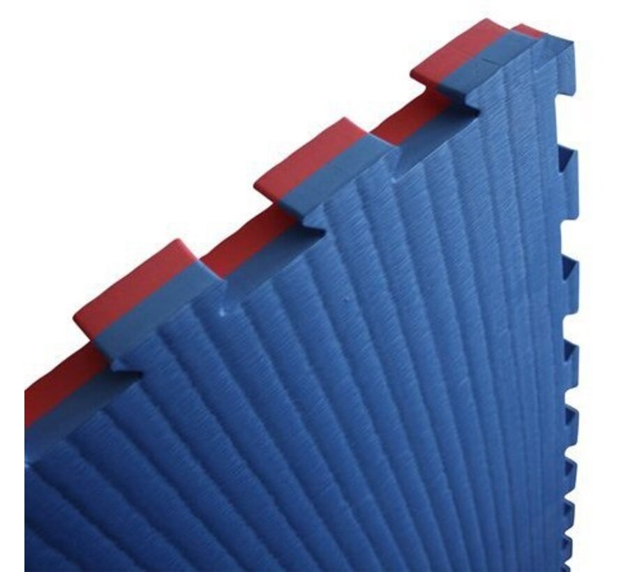 4 Cm Puzzelmatten rijstmotief Rood Blauw