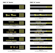 Zwarte ITF Taekwon-Do wedstrijd band junior en senior