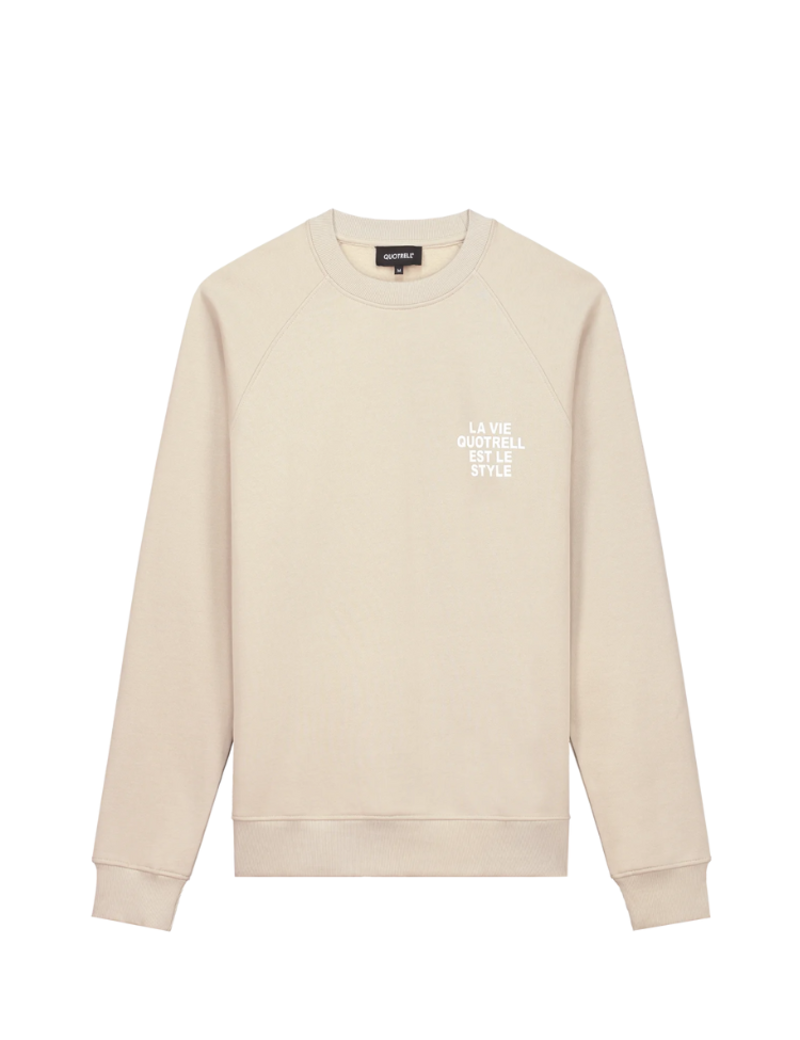 Quotrell Quotrell La Vie Crewneck Oat/Off Whit