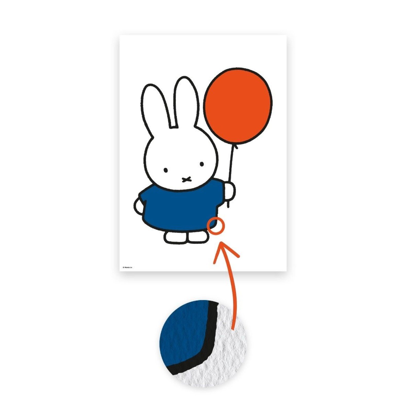 Poster A2 miffy balloon yellow with poster holders