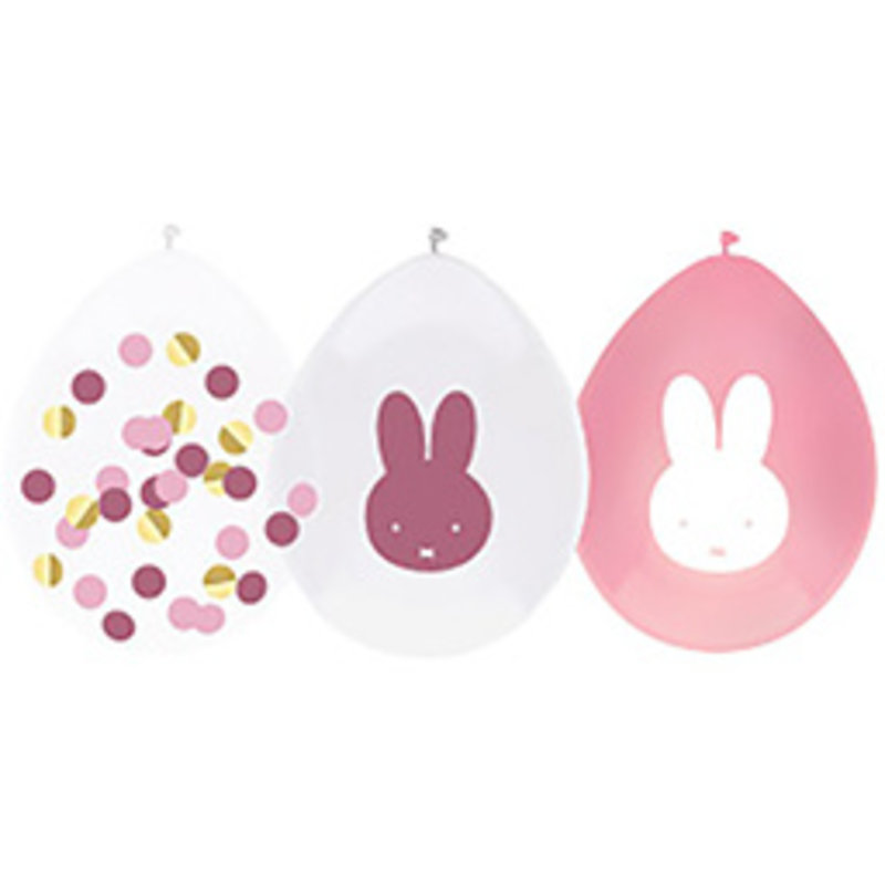 Balloons miffy baby pink 5 pieces