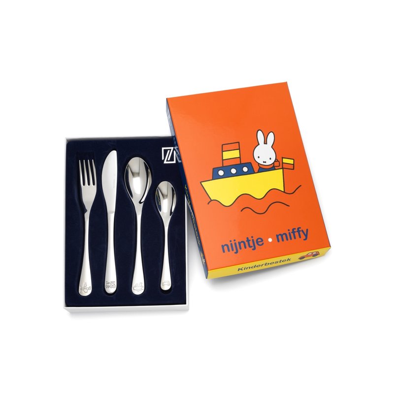 Children's cutlery Miffy vehicles, 4 pieces, stainless steel