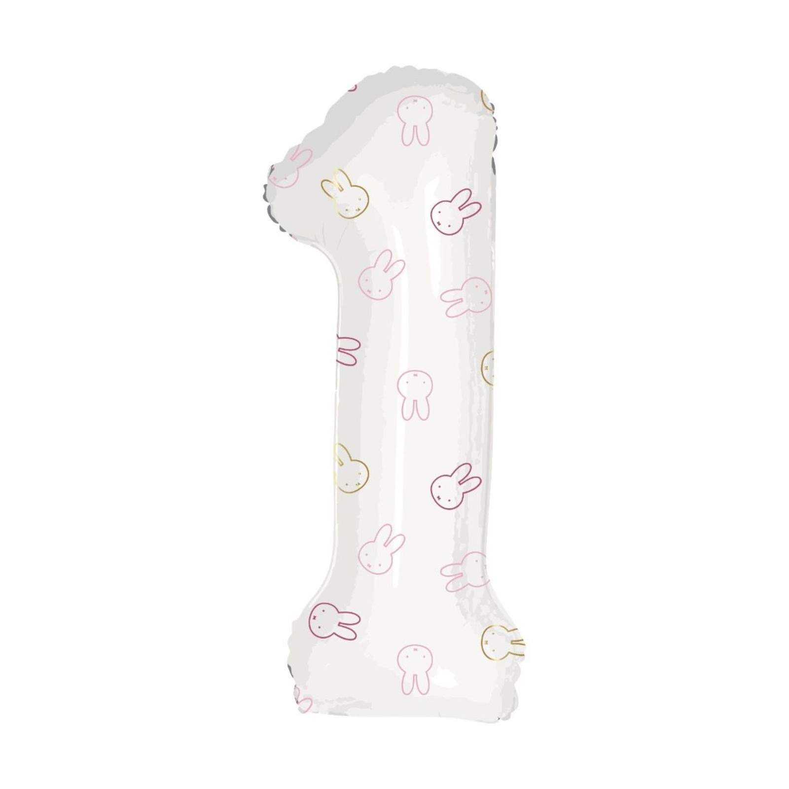 Foilballon "1" First Birthday, pink 106cm