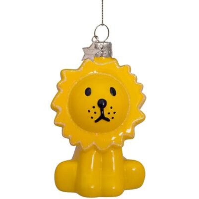 Ornament glass nijntje lion H8cm
