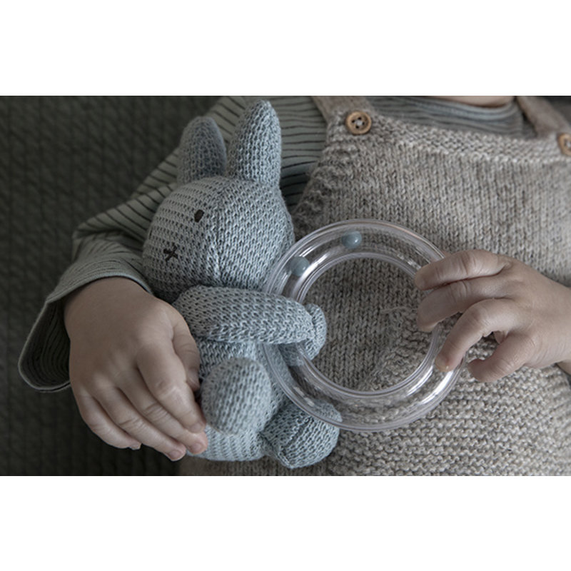 Miffy Green Knit Ring Rattle