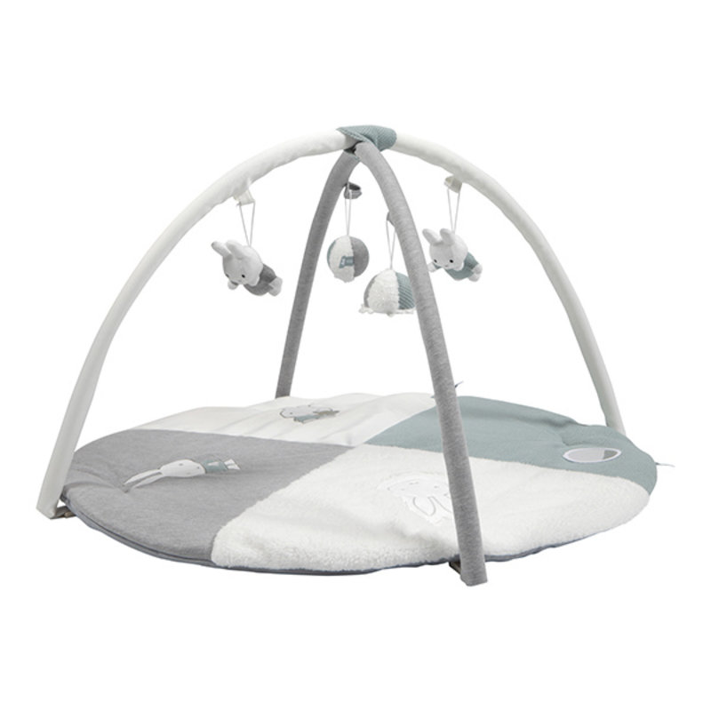 Miffy green knit play mat with bow