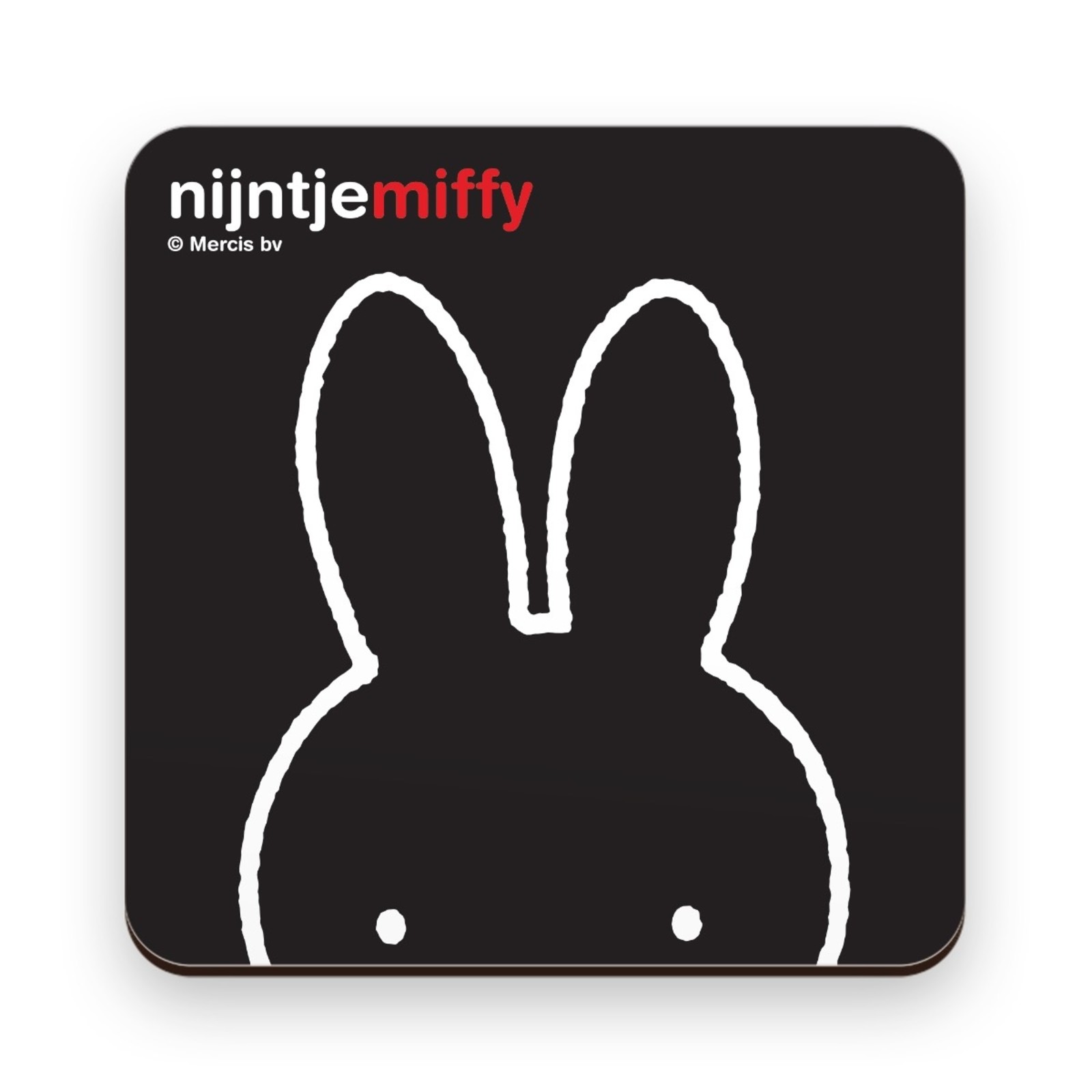 Coaster miffy snout black