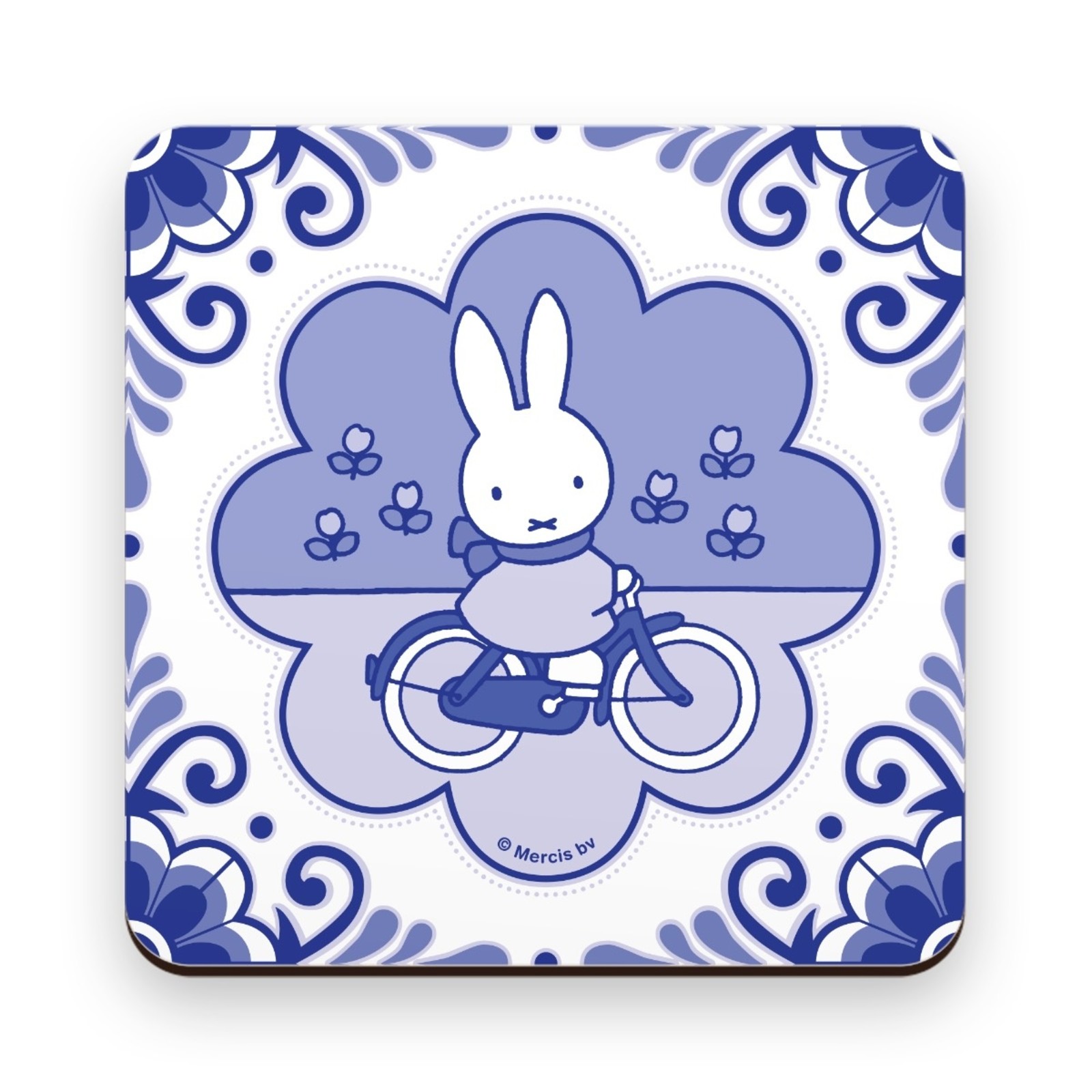 Coaster miffy souvenir blue bike