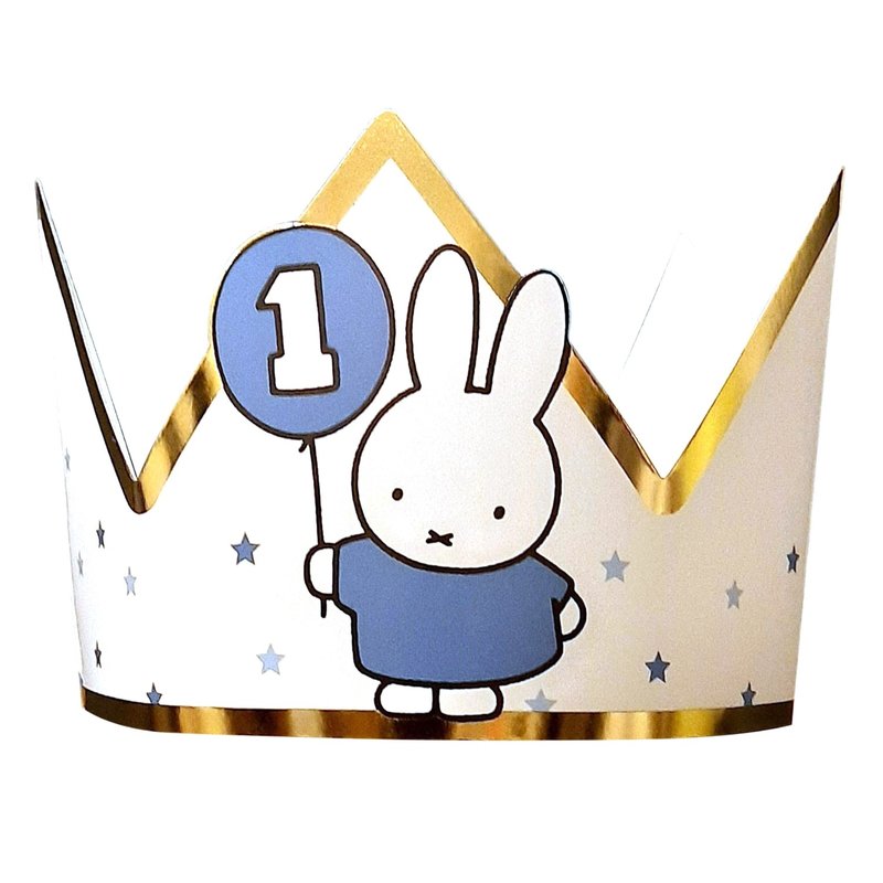 Krone Miffy Erster Geburtstag Blau