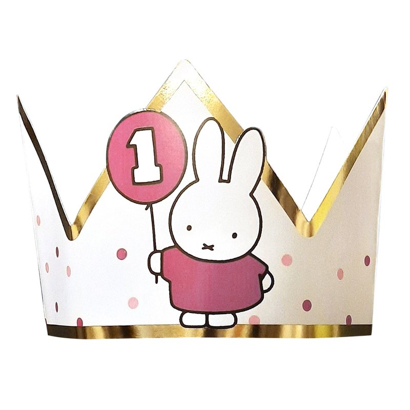Crown miffy First Birthday Pink