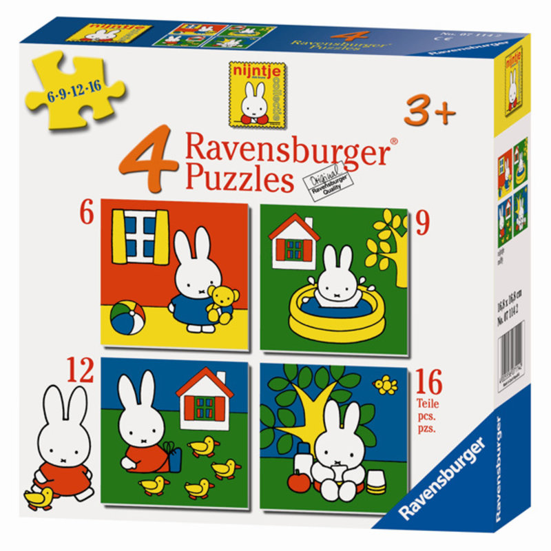 4 miffy puzzles (age +3)