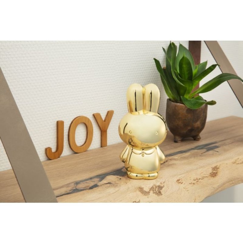 Miffy money box gold colored