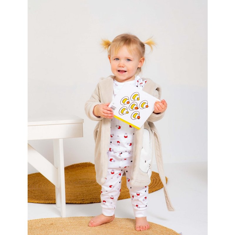 Pyjama allover white-red size 50/56 (0-2 months)