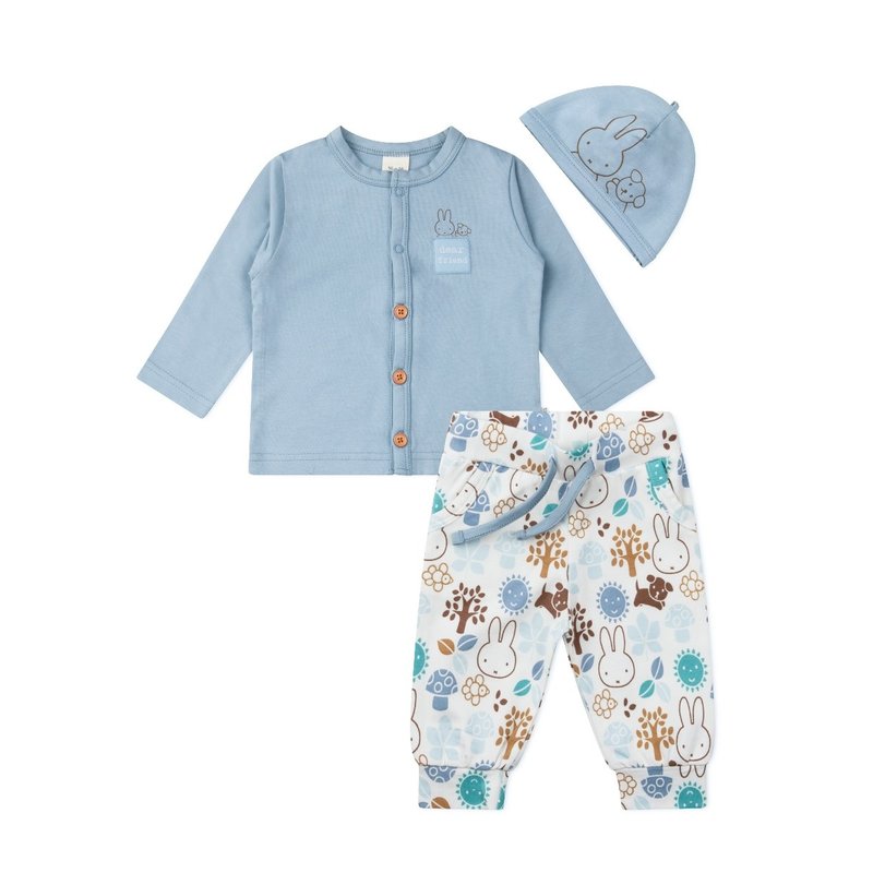 Set cardigan, pants and hat blue size 62-68 (2-6 months)