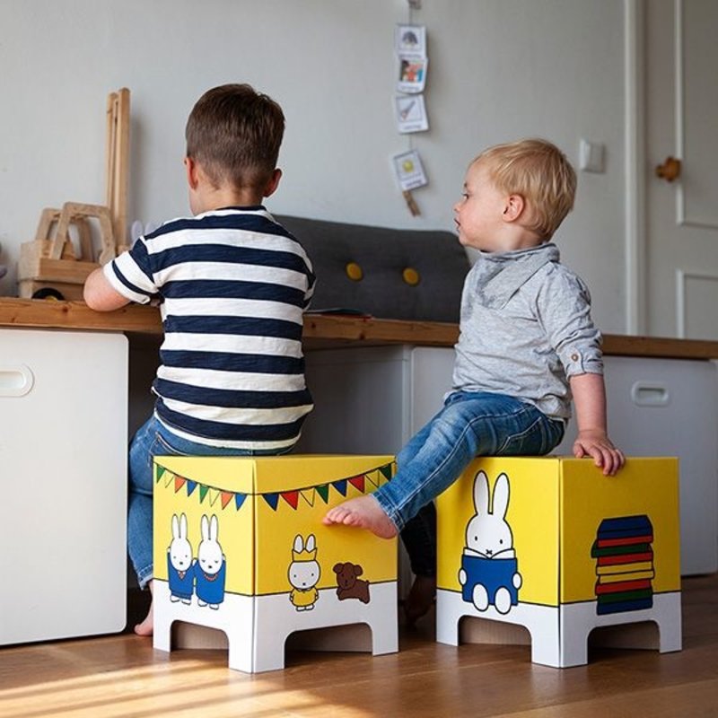 Stool Cardboard - Miffy - yellow party