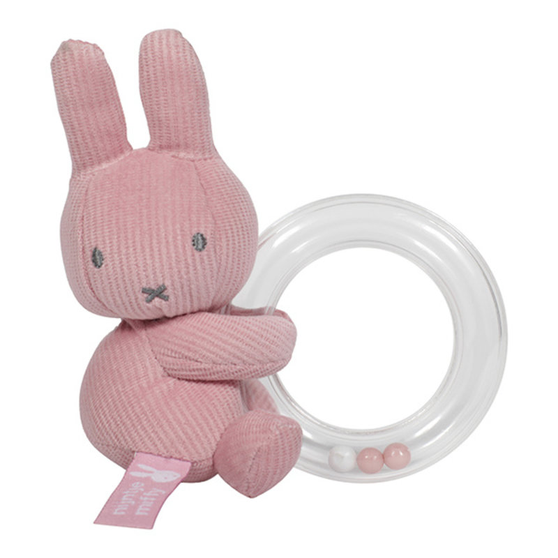 Ringrammelaar nijntje pink baby rib