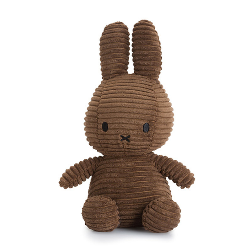 Miffy Sitting Corduroy Brown 23cm