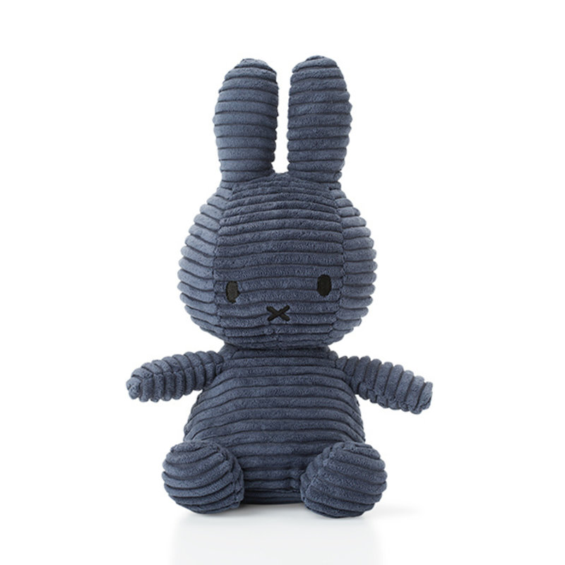 Miffy Sitting Corduroy Blue 23cm