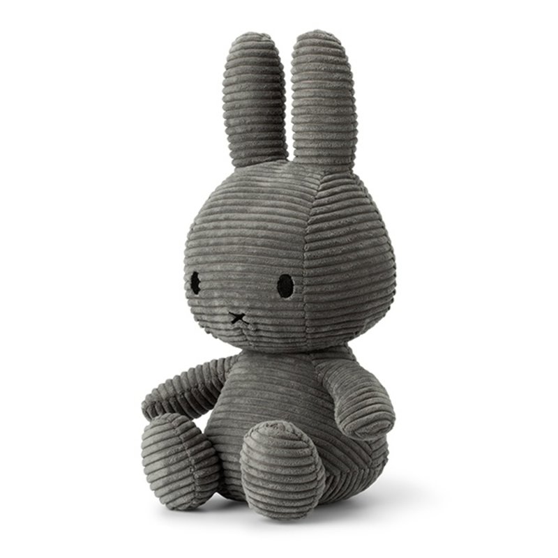 Miffy Sitting Corduroy Grey 33cm