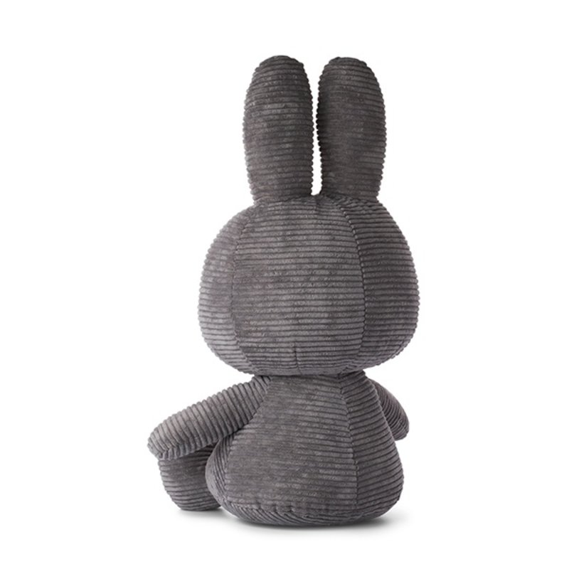 Miffy Sitting Corduroy dark Grey 50cm